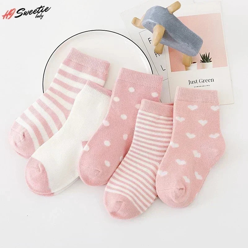 Soft Cotton Socks for Boys & Girls – 5 Pairs