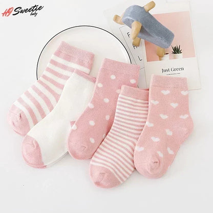 Soft Cotton Socks for Boys & Girls – 5 Pairs