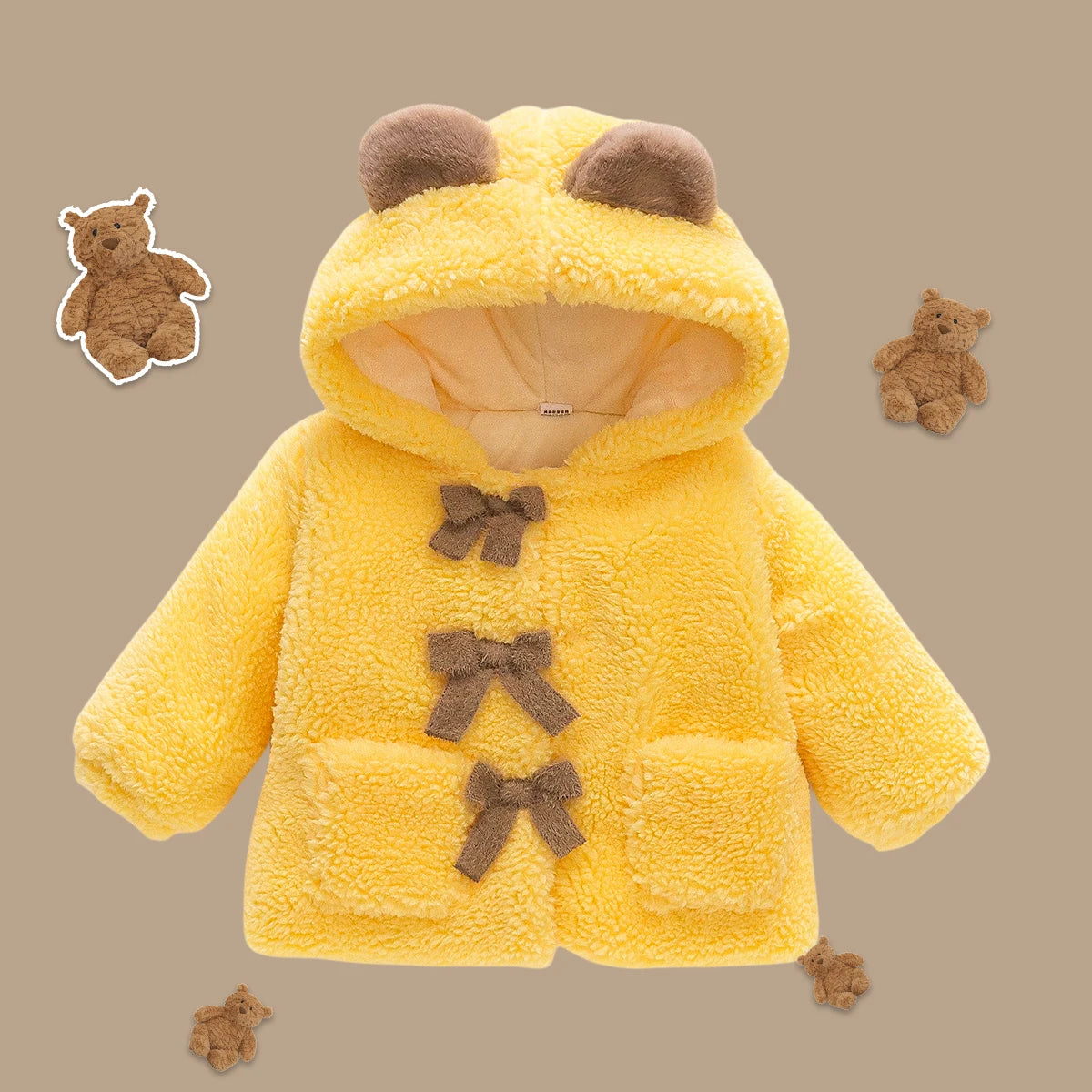 Baby Solid Color Fleece Jacket – Cozy Wear