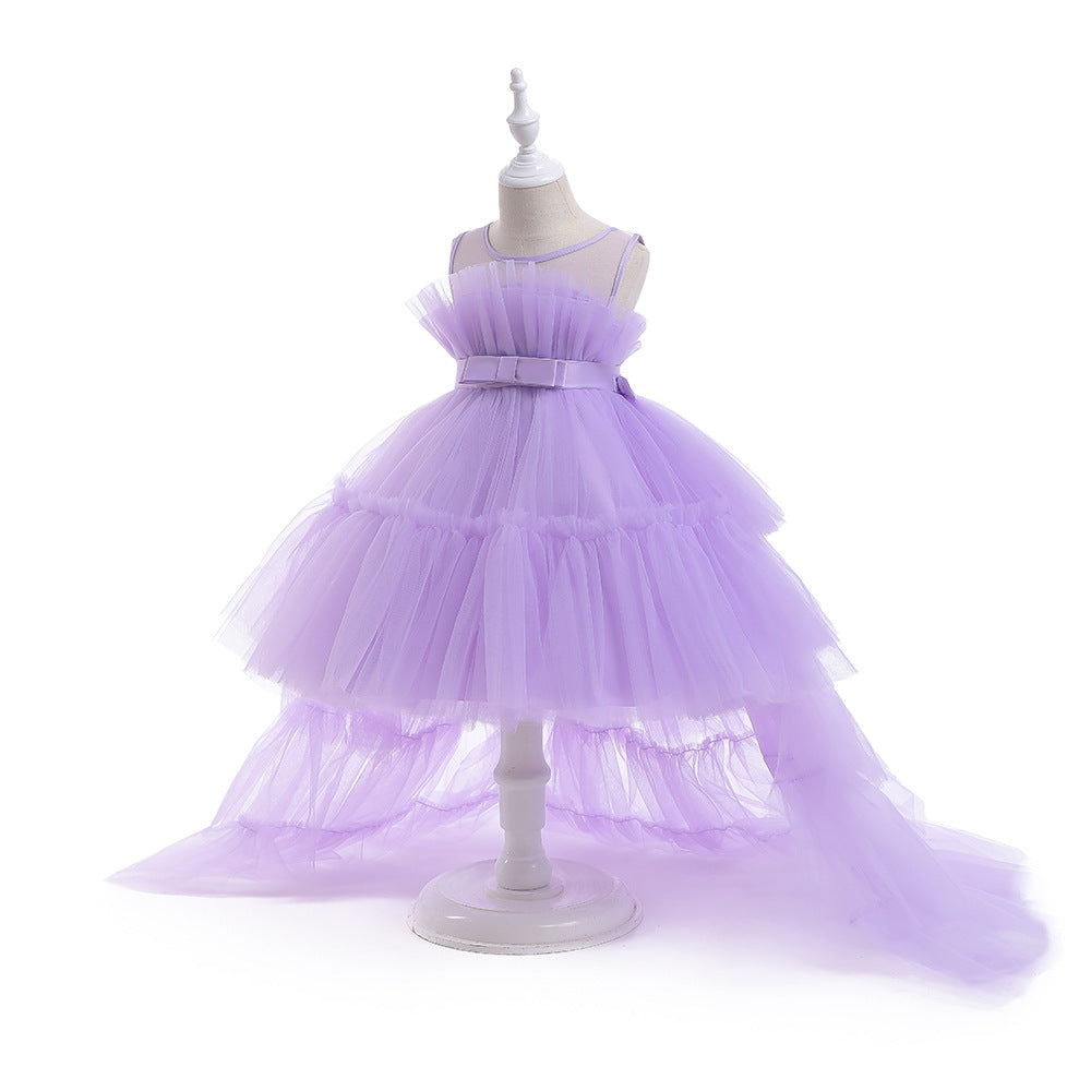 Elegant Girls Party Dress – Trailing Evening Gown