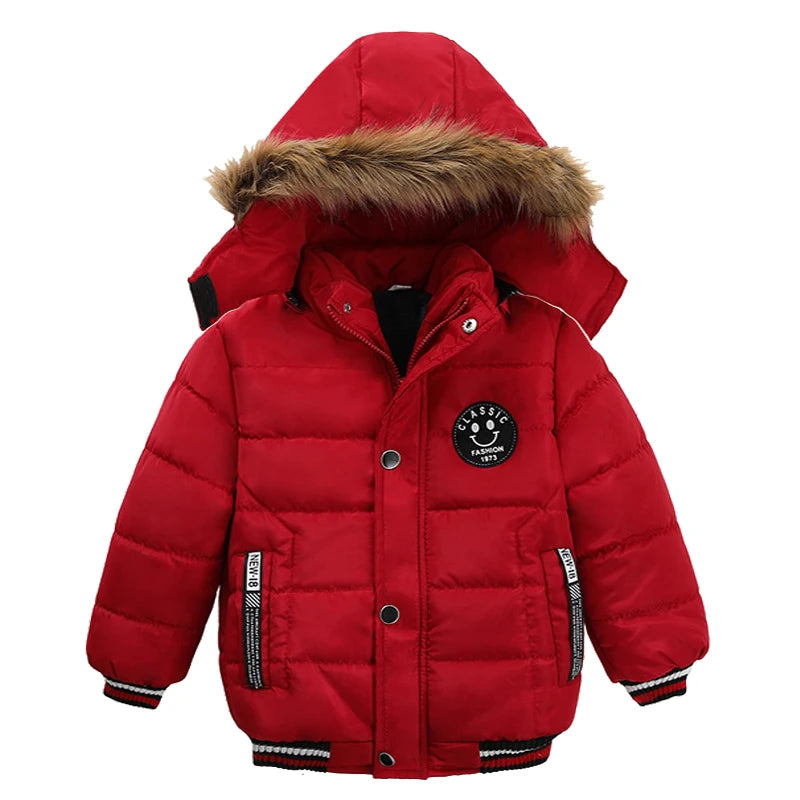 Baby Boys' Winter Coat – Warm Hooded Outerwear (2–6Y)