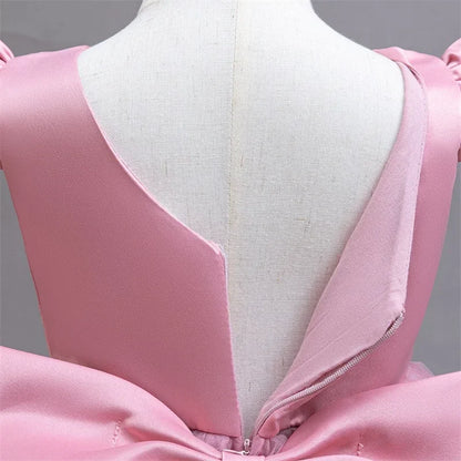 Elegant Kids Dress with Big Bow – Special Occasions