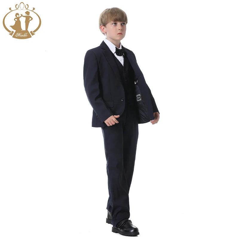 Classic Boys’ Blue Wedding Suit – 3-Piece Formal Party Set