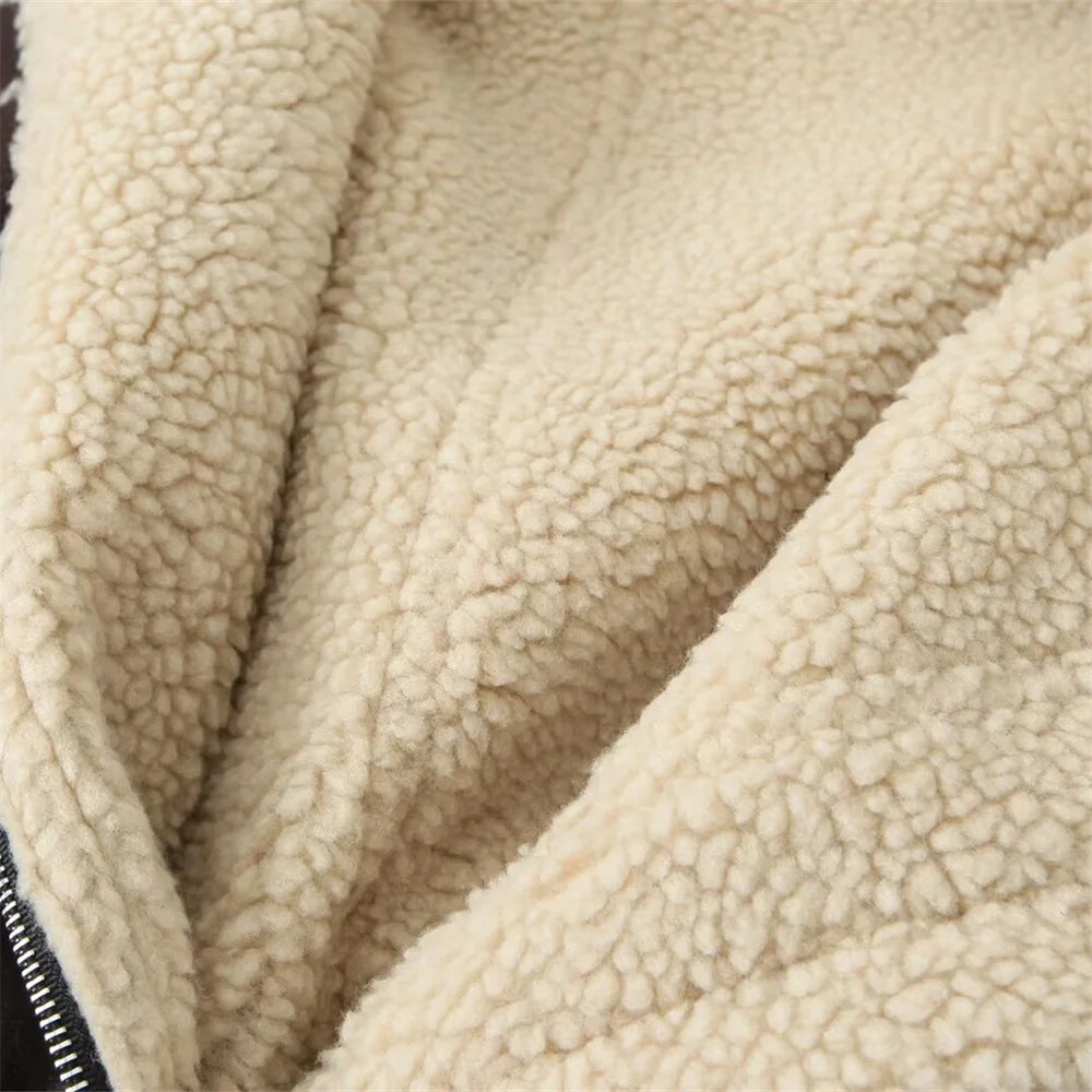 2025 Cozy Luxe: Double-Sided Fleece Lapel Jacket