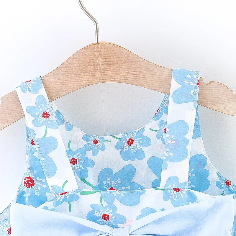 Infant Girls’ Summer Party Dress with Gift Hat