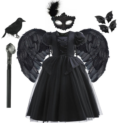 Girls Black Witch Halloween Costume – Luxury Dress