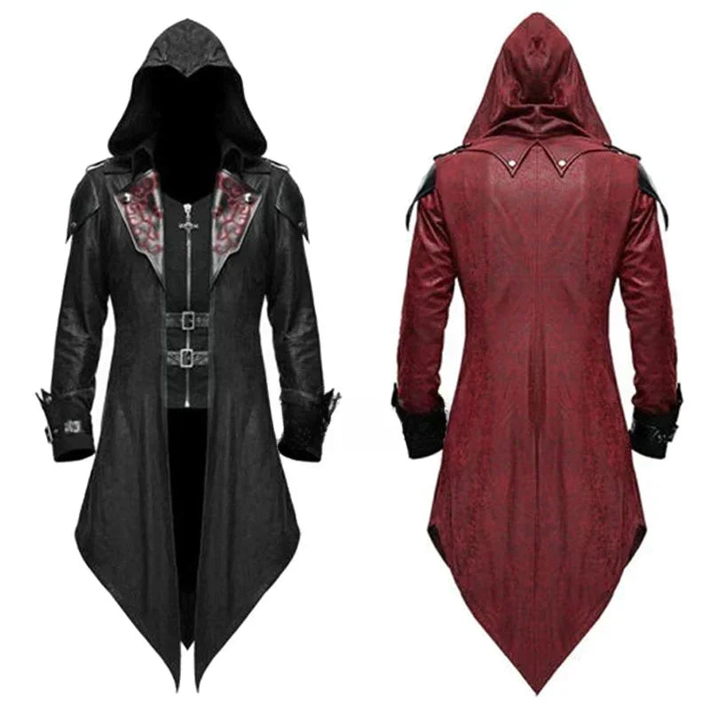 Assassin Cosplay Medieval Hooded Jacket Costume