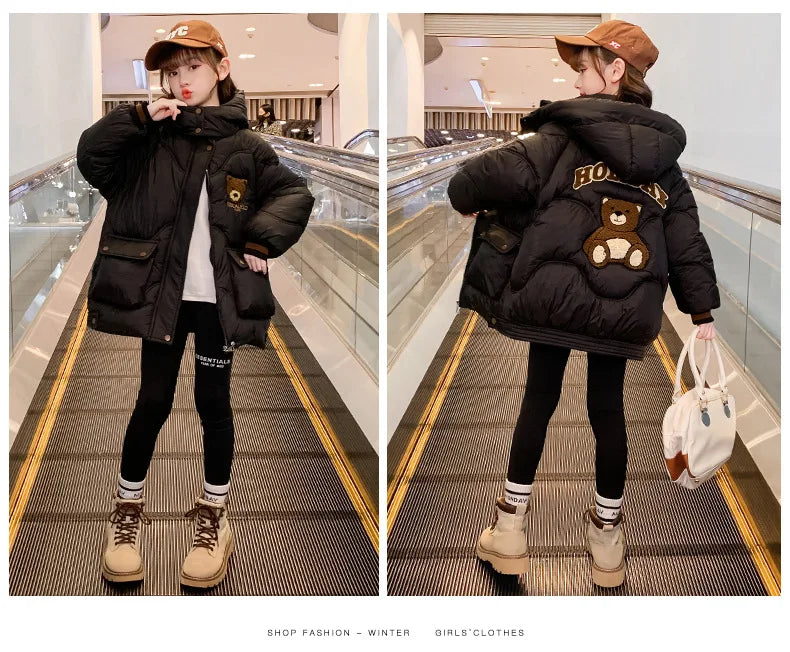 Girls’ Zipper Parka – Warm & Stylish Outerwear