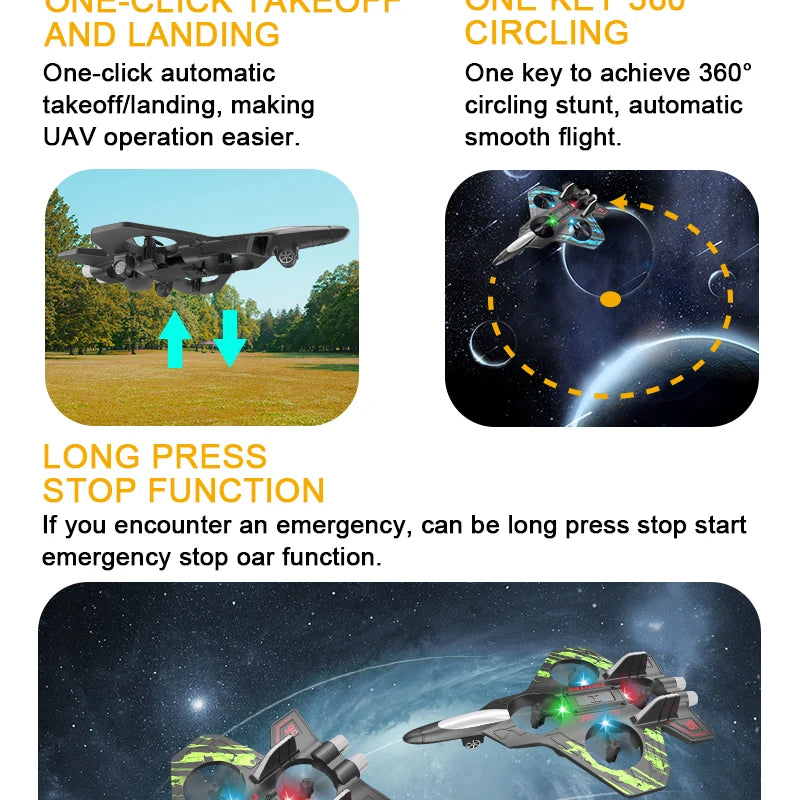 Foam RC Jet Plane – Easy Fly Glider Helicopter with Light