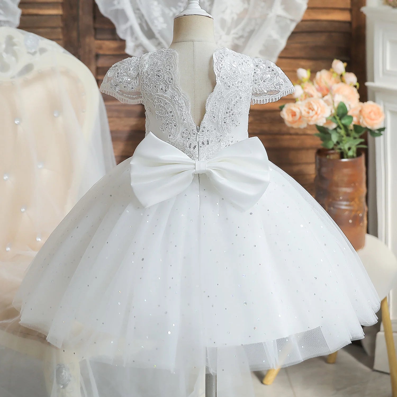Kids’ Formal Embroidered Dress – Vintage Style Birthday
