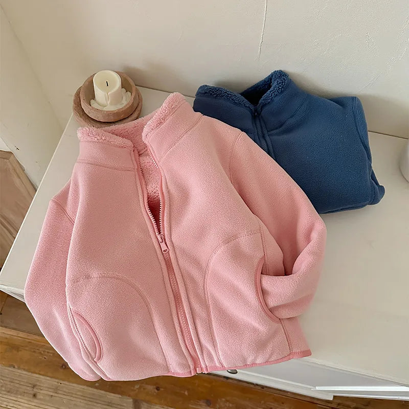 Thick Zipper Sweater for Boys & Girls – Cozy Style