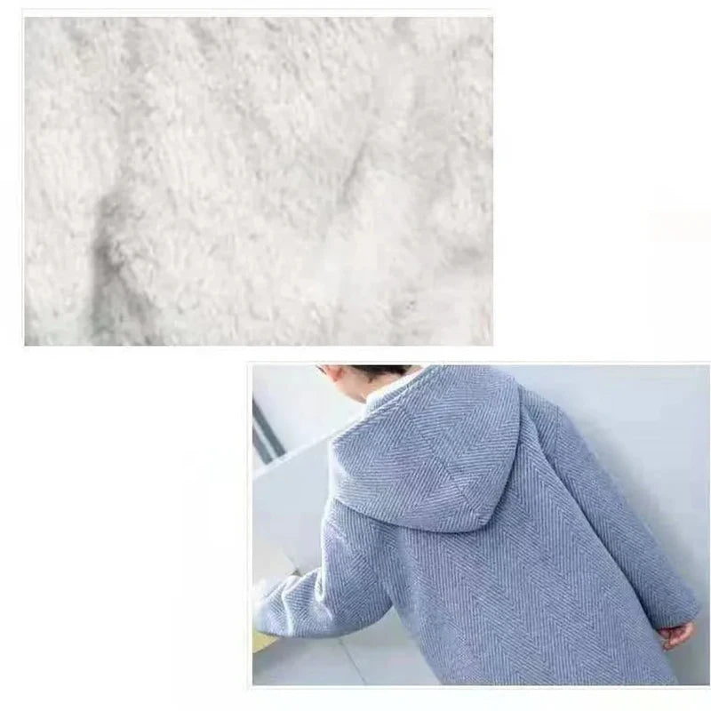 Boys’ Casual Woolen Jacket – Warm & Stylish Korean