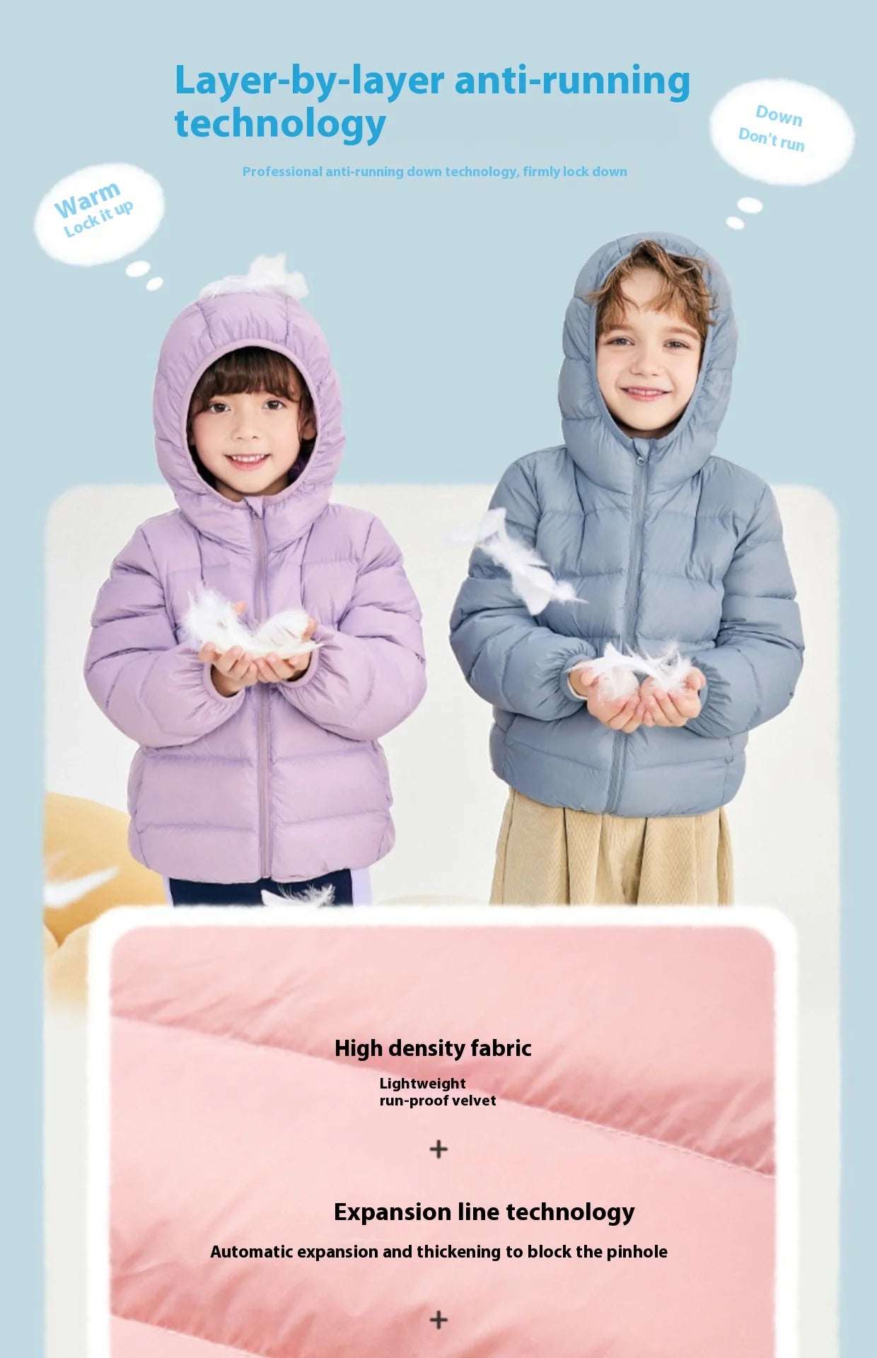 Kids’ Lightweight Duck Down Jacket – Fall & Winter