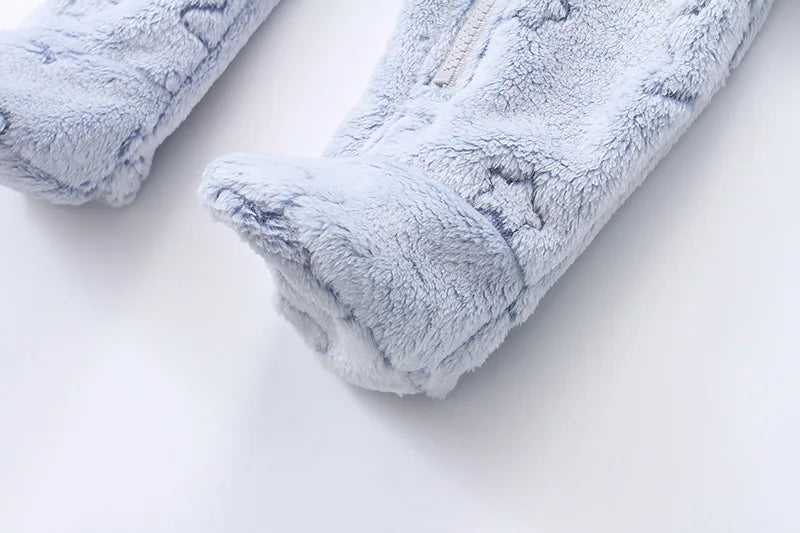 Soft Flannel Baby Romper – 0–12M Warmth