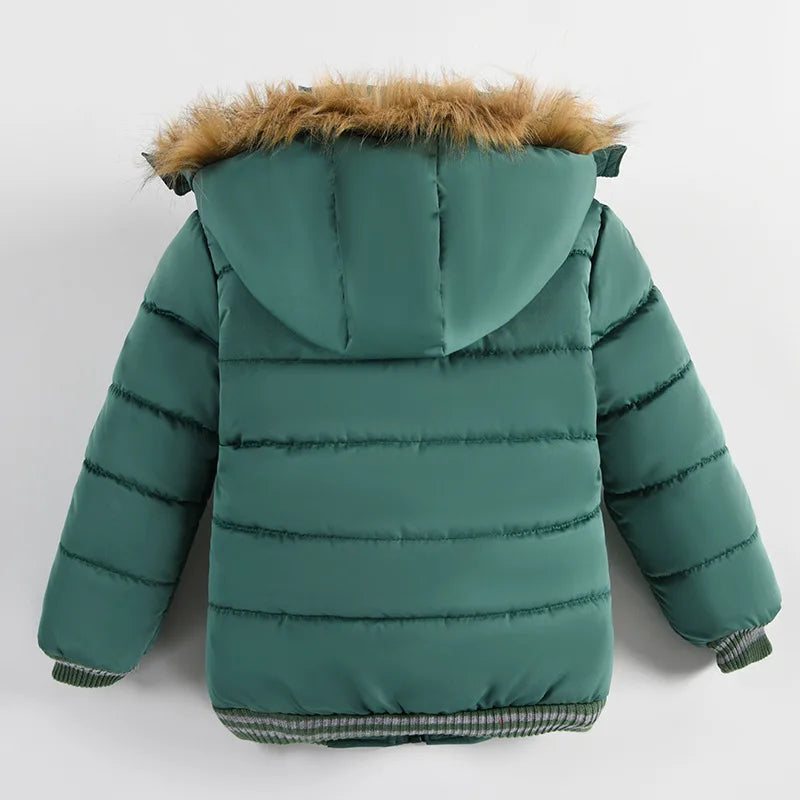 Baby Boys' Winter Coat – Warm Hooded Outerwear (2–6Y)