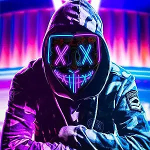 Halloween LED Mask – Poptrend Light-Up Scary Costume Accessory