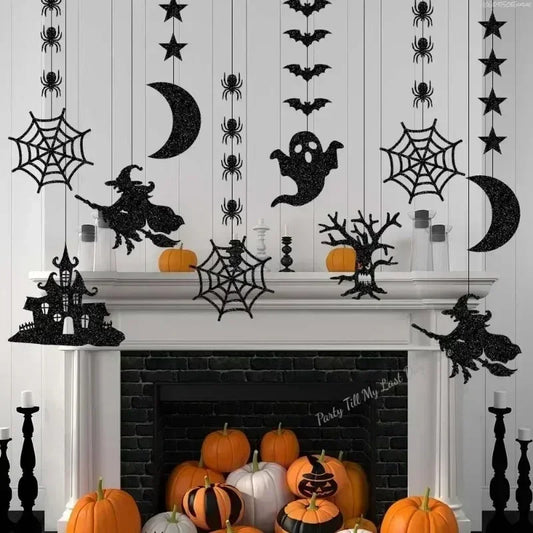 6pcs Halloween Hanging Garland: Spooky Banners for Party Fun