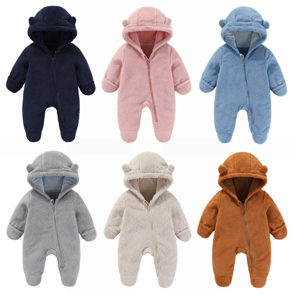 Cozy Cartoon Print Baby Bodysuit – Unisex 0-19 Months
