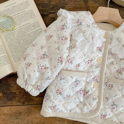 Baby & Toddler Girls’ Winter Coat – Soft Floral