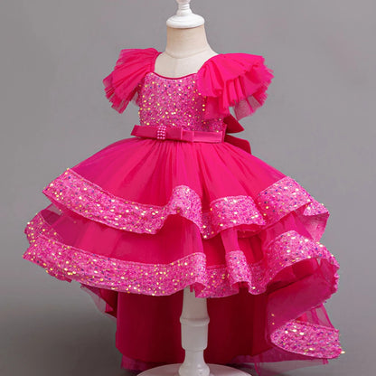 Girls’ Green Sequined Party Dress – 3 to 10 Years