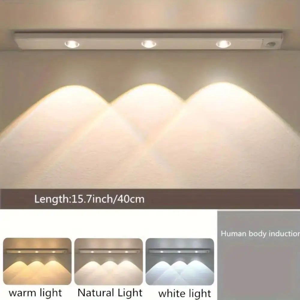 Wireless Motion Sensor LED Light: Ultra-Thin, USB Rechargeable, Indoor Use