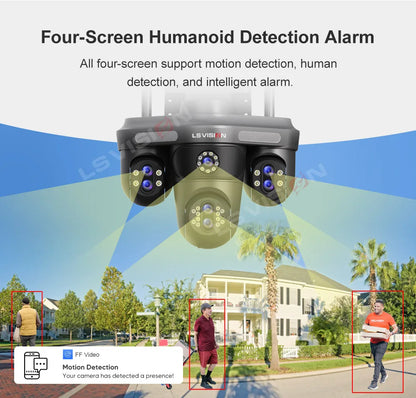 3/4 Screen WiFi PTZ Camera | 10X Zoom | AI Auto Tracking | Outdoor IP66 CCTV