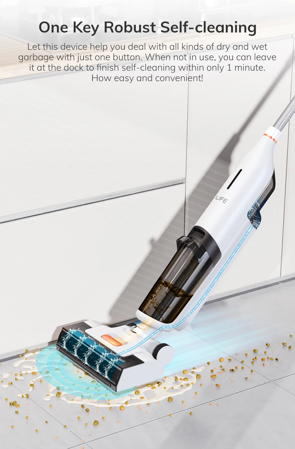 W90 Cordless Wet-Dry Smart Mop: Powerful Cleaning Made Easy