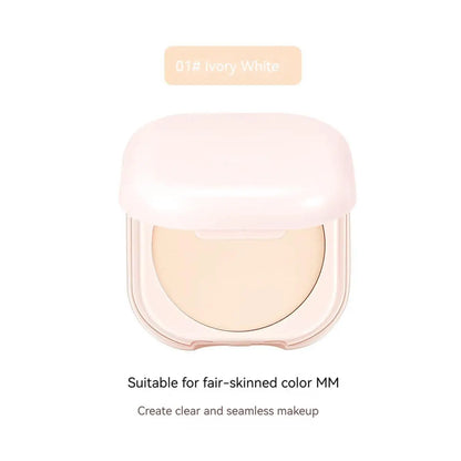 Brighten & Set: Portable Oil Control Makeup Powder with Mirror