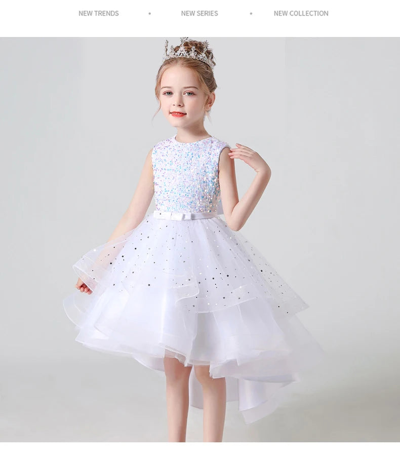 Wedding Dress – Sequin Lace Tuxedo for Girls