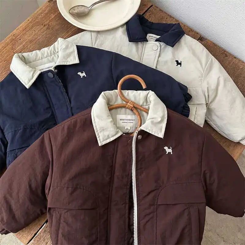Winter Jacket for Boys & Girls – Warm Cartoon Style