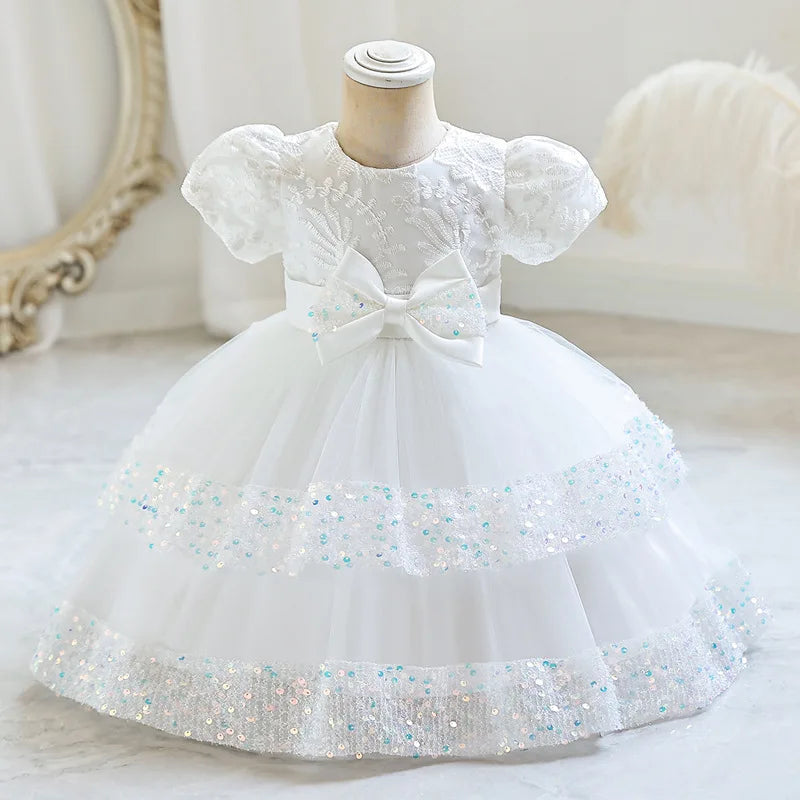 Toddler Princess Dress – Short Sleeve, Sparkly & Fluffy