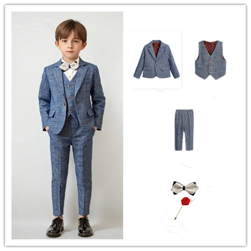 Children’s Formal Blazer Set – 5-Piece Tuxedo for Special Occasions