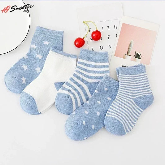 Soft Cotton Socks for Boys & Girls – 5 Pairs