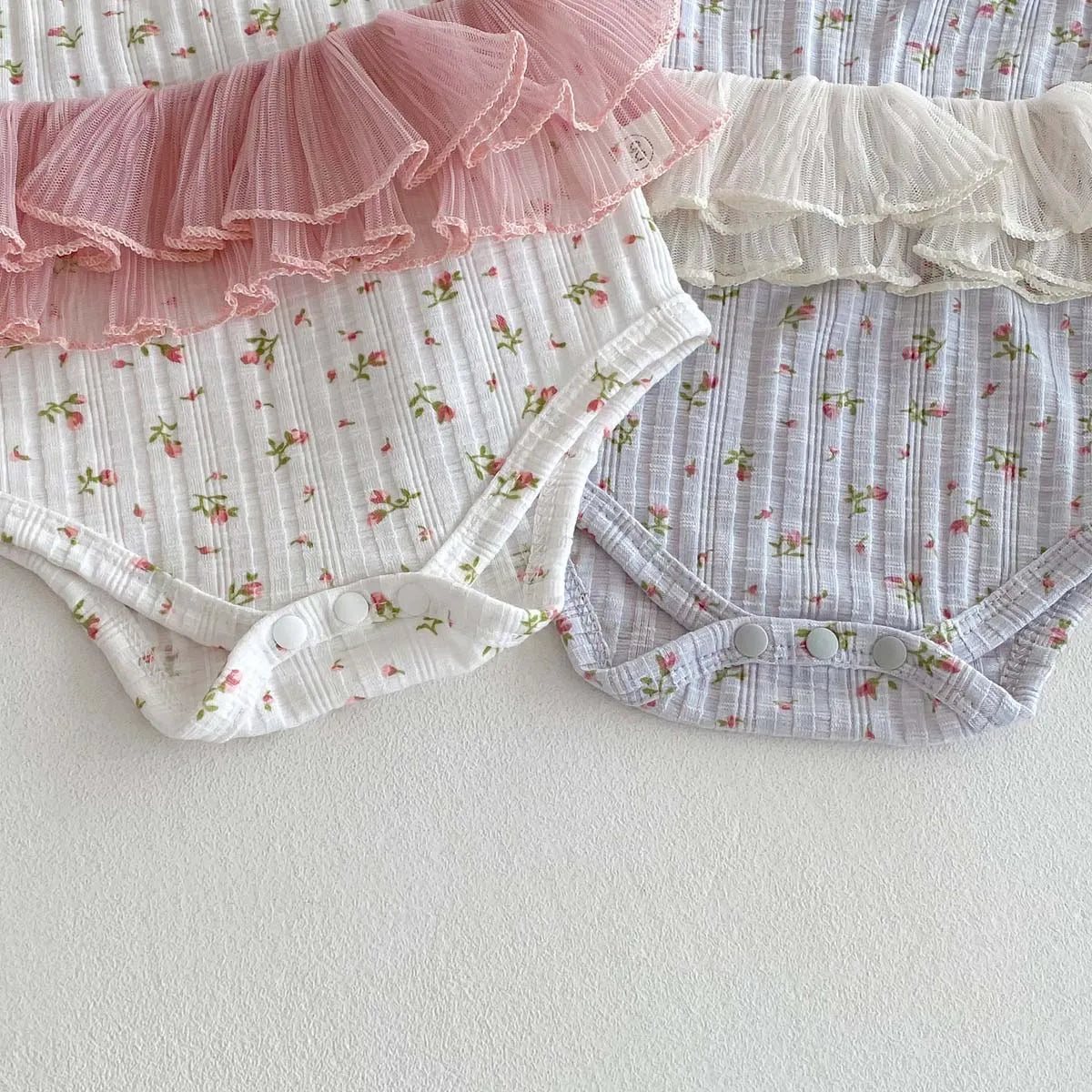 Baby Girl Floral Lace Romper Summer Outfit