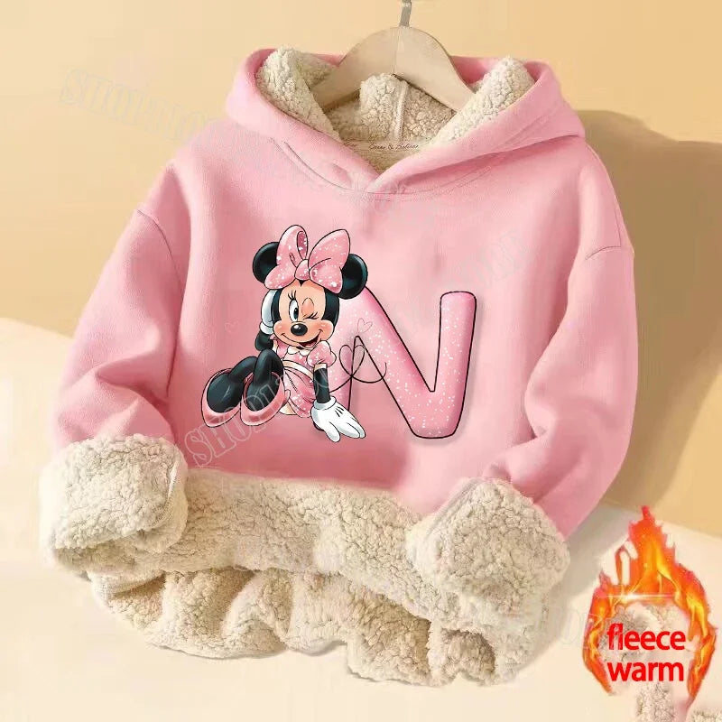 Minnie Mouse Girl Pullover Hoodie: Warm & Stylish Winter Sweatshirt