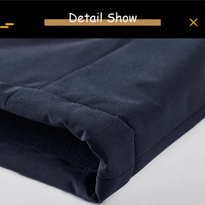 Men’s Solid Color Winter Jacket – Fleece Lined & Windproof