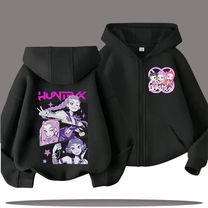 Kpop Demon Hunters Cartoon Jacket – Stylish Hoodie for Children