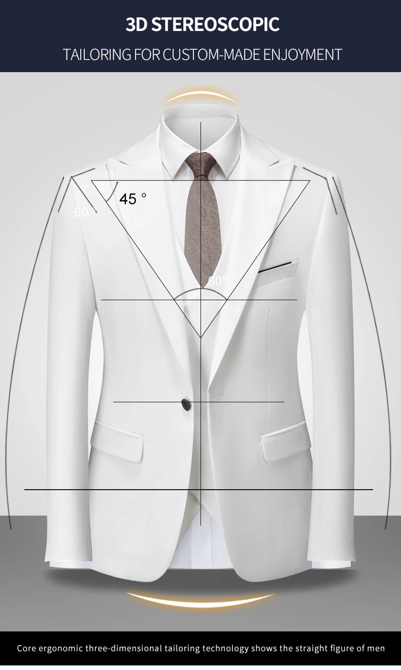 Groom & Business Wear – Italian Slim Gentleman Suit Blazer