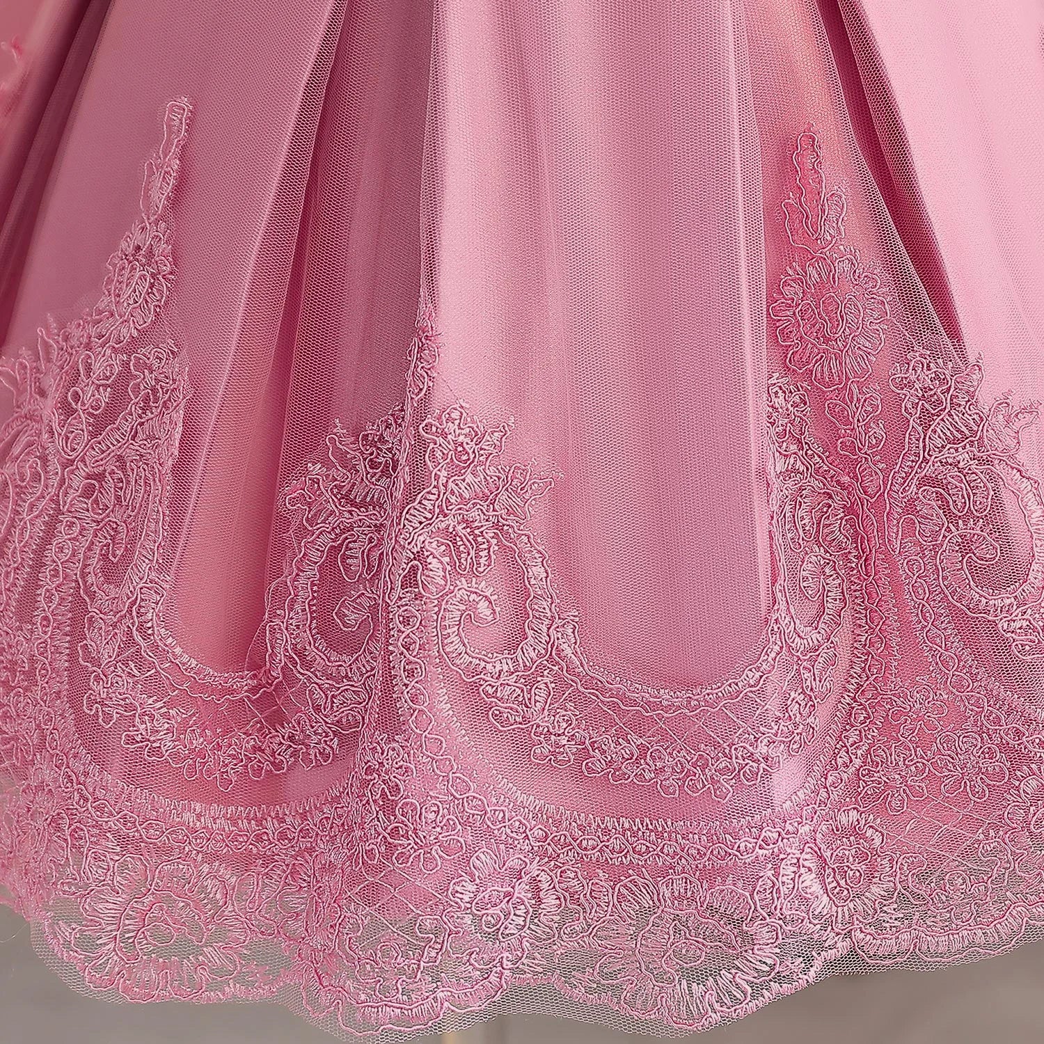 Kids’ Formal Embroidered Dress – Vintage Style Birthday