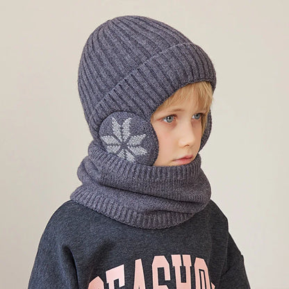 Fleece Lined Winter Hat & Scarf for Children