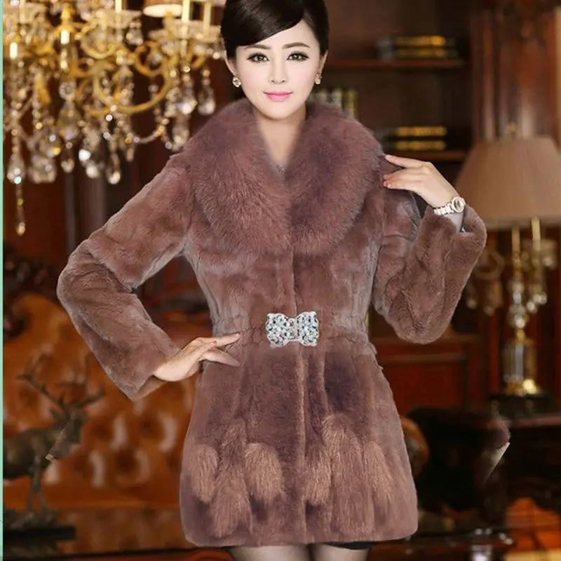 Winter Plush 4XL Faux Fur Fashion Coat for Women 2024 – Soft & Warm