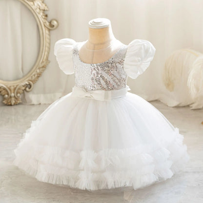 Girl Party Dress – Lace Bow Wedding Gown