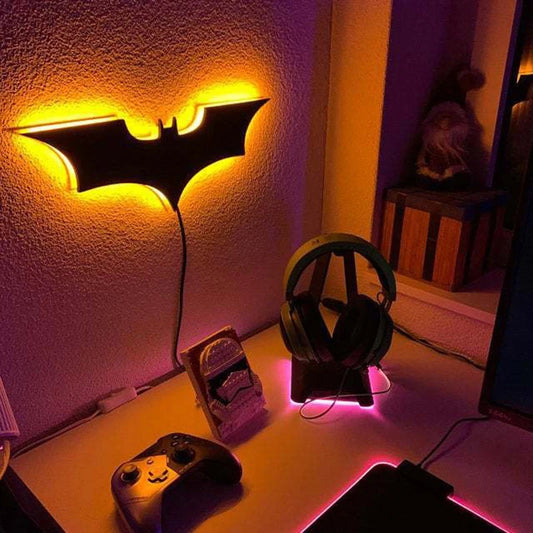 Modern Wooden Wall Lamp – 16-Color Remote Control Night Light