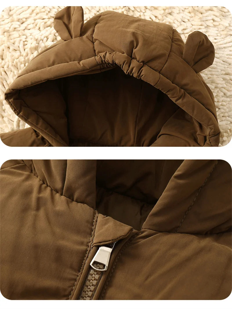 Warm Hooded Kids’ Winter Coat – Thick & Cozy