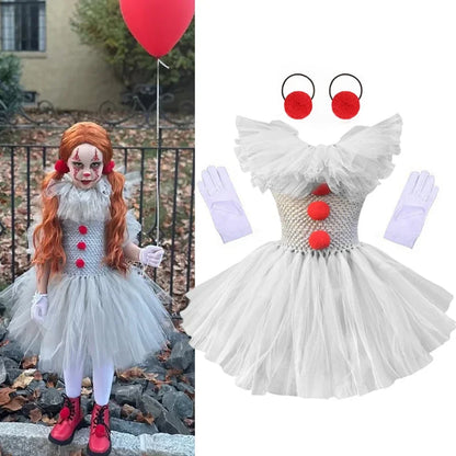 Children’s Horror Clown Outfit – Carnival & Halloween Party Set