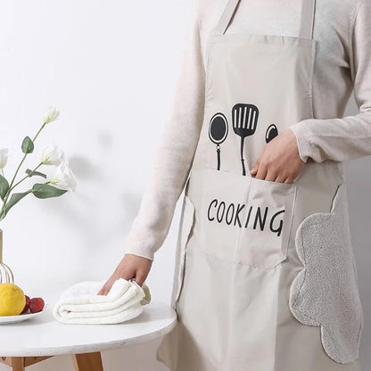 2024 Waterproof & Oil-Proof Kitchen Apron – Unisex Cooking & Baking Essential