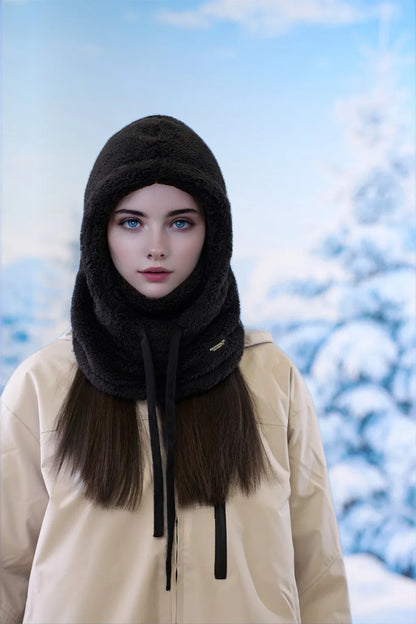 Winter Face Cover Hat with Fleece Sherpa Lining