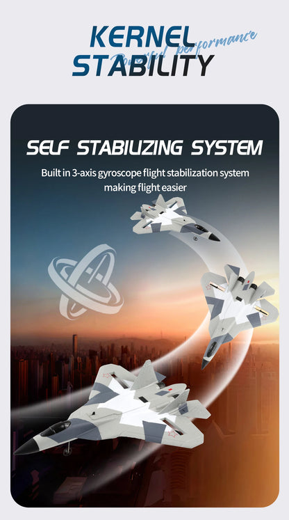 2.4G RC Foam Aircraft SU-35 – Fighter Jet Glider Toy for Kids