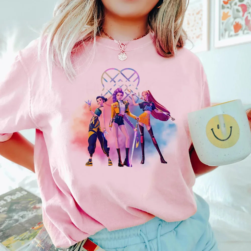 Anime Kpop Demon Hunters Kids T-Shirt – Casual Street Style Top