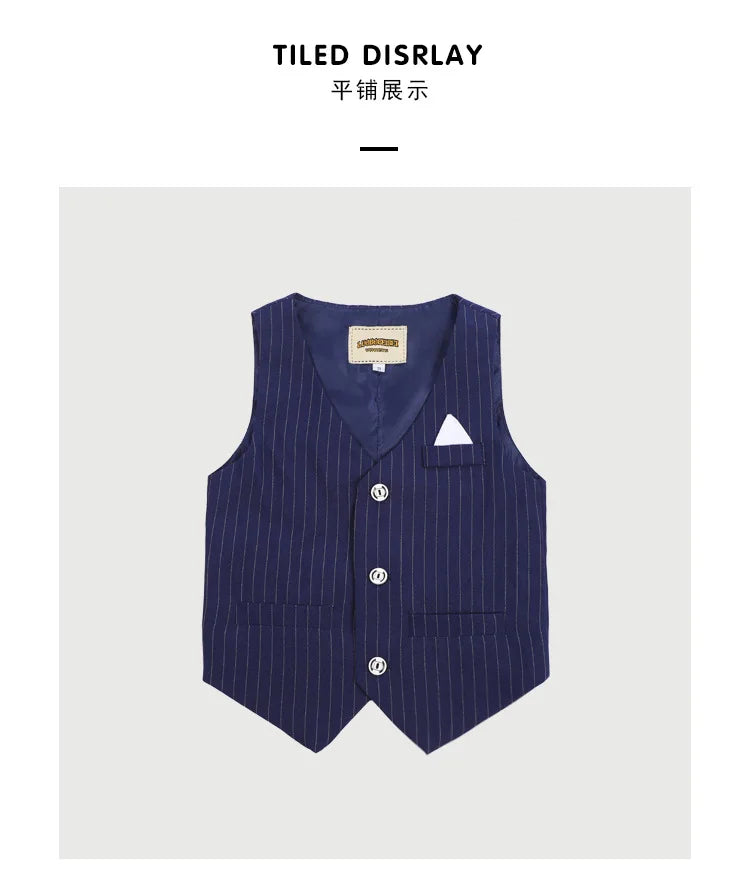 Elegant Boys’ Performance Outfit – Shirt, Vest & Pants Set